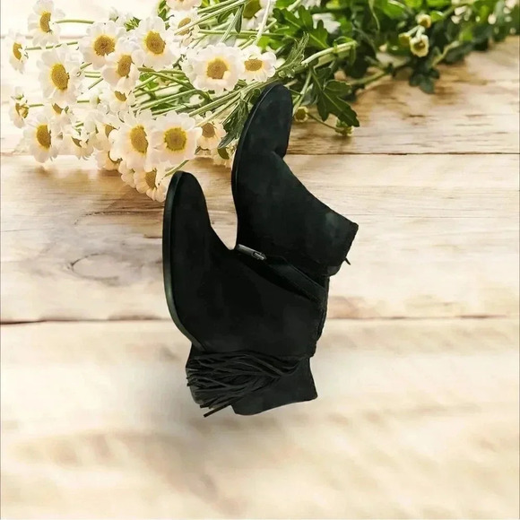 Sam Edelman black suede fringe booties size 7/37 EUC Style “Paige” - Picture 4 of 16